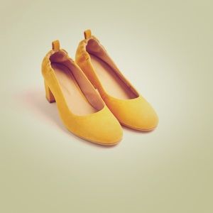 Frank & Oak Yellow Block Heel